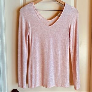 Halogen Blush Pink Long Sleeve Top (XS)